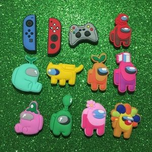♡♡3/$15 - set of 12pcs among us game controllers shoe charms